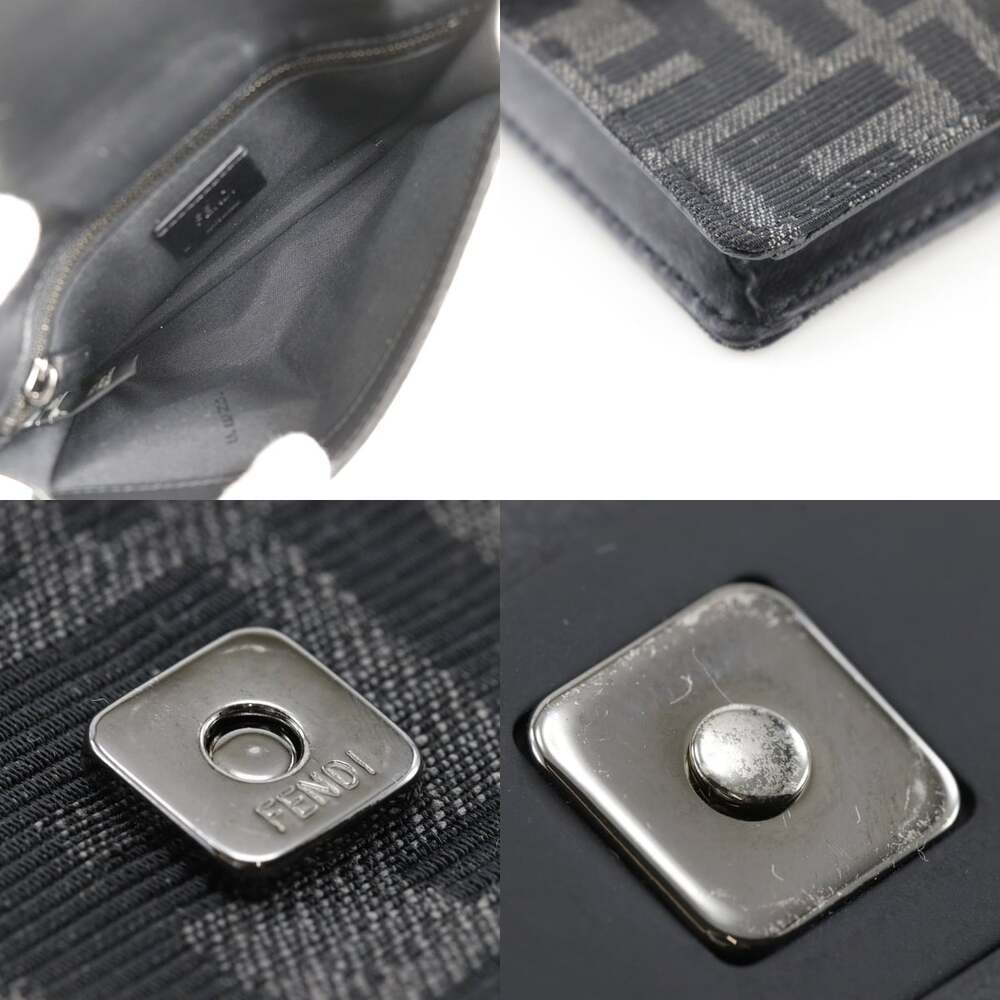 Fendi Zucca Canvas Baguette Convertible Belt Bag Black - Picture 3 of 5